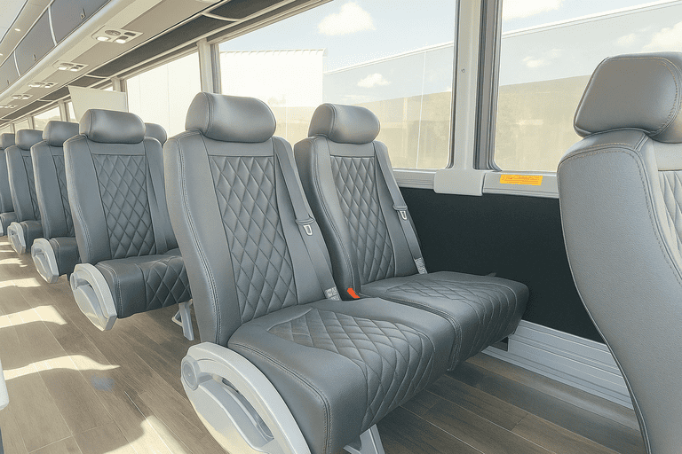 interior of Coach Bus Norman charter bus