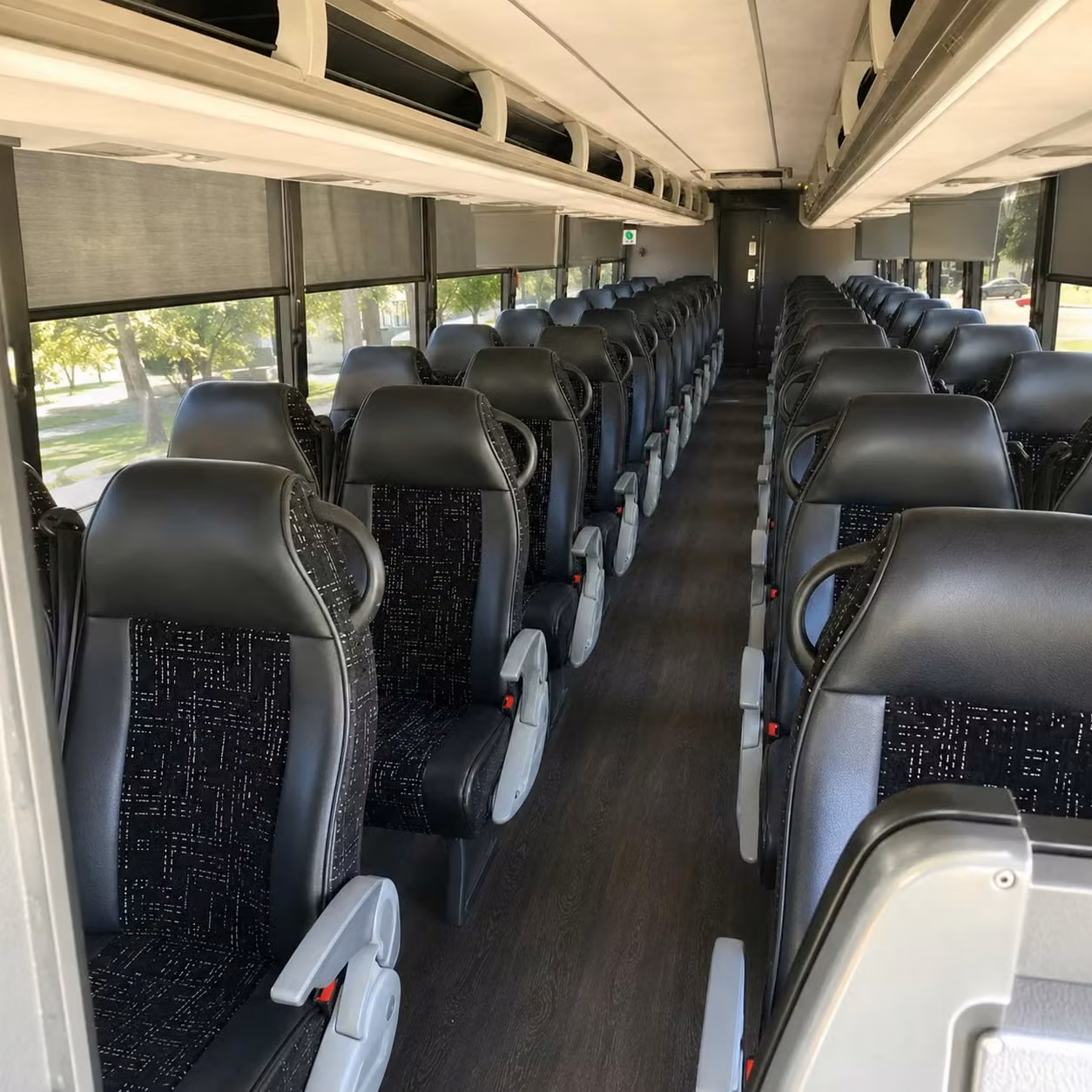 norman charter bus interior