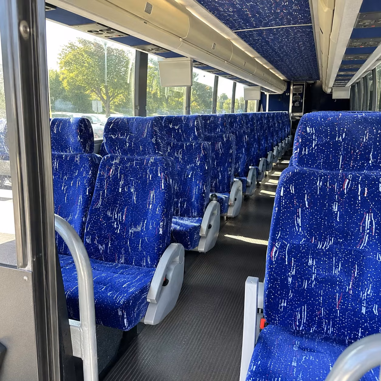 norman charter bus rental interior